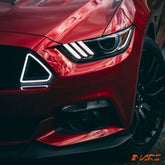 RTR Style Front Bumper upper Grille Grill Bodykit with LED DRL Lights for Ford Mustang FM 2015-2017